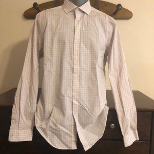 Calvin Klein Pink/White/Grey Plaid Shirt